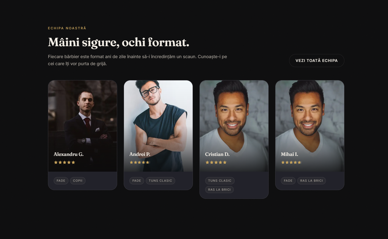 Secțiunea echipei de specialiști